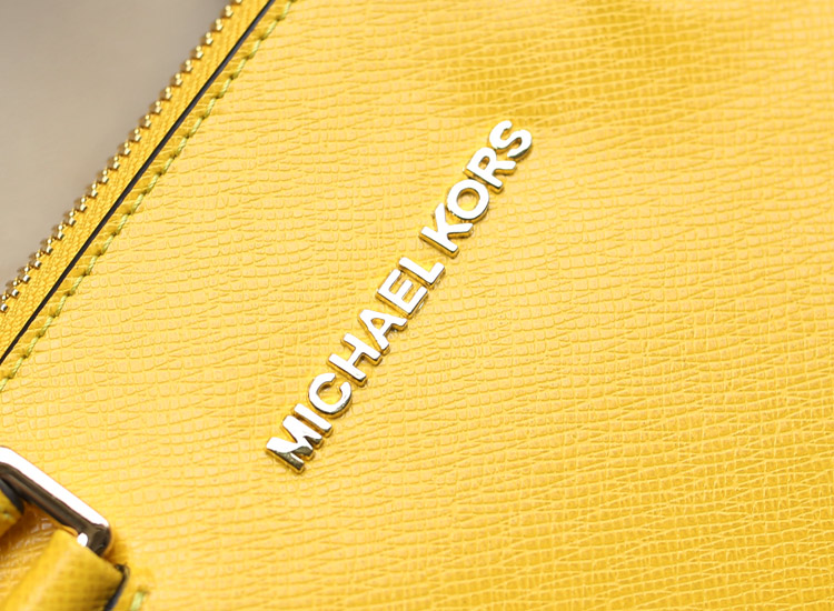 人气新款 MK杀手包 柠檬黄出货 原版十字纹牛皮 