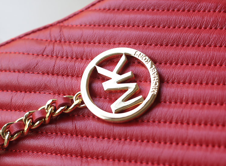 高档女包批发 MK2014专柜同步新款原版羊皮托特包 大红色女士链条单肩包