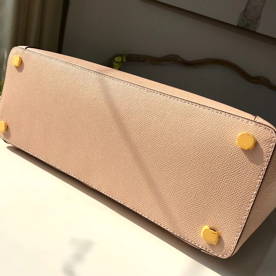 迈克科尔斯官网 MK裸粉色十字纹牛皮新款购物袋单肩女包33CM